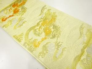 荒波模様織出し袋帯